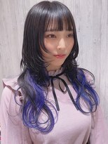 リアイス(Re:ICE)&nbsp;ミニウルフ/くすみブルー/流れるレイヤー/インナーハイライト