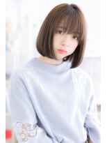 ミック 日暮里店(miq) シースルーバング前下がり♪小顔ミディアムボブa1