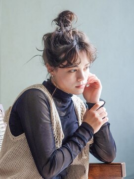 アルバム 池袋(ALBUM) おだんごアレンジ_グレージュカラーボブウルフ_39225