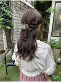 ハーフアップアレンジ