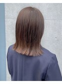 チョコレートブラウン×切りっぱなしボブ