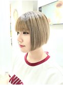 ★襟足ギリギリの長さの韓国系限界ミニボブ♪