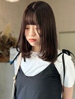 トナリ(tonari)&nbsp;内巻きワンカールミディ　チョコレートブラウン　【鹿児島中央】