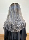 バレイヤージュカラーレイヤーカットハイライトカラー外国人風