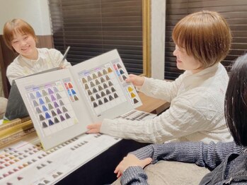 ルームヘア 経堂店(Room hair)の写真/プロフェッショナル診断を行うトップスタイリストのみ在籍。納得いくまでとことん寄り添うカウンセリングを