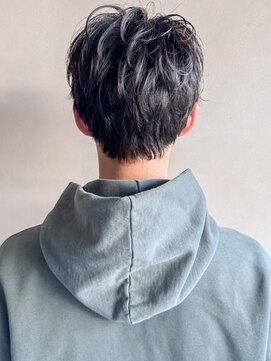 アグノス 青山(Agnos) 大人フェザーパーマ好感度◎無造作ブルーブラック#06mf1009