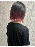 【1ミリにこだわるカット】/グラデーションカラー　レッド