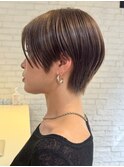 表参道丸みショートボブレイヤーカット大人ショートカット◯