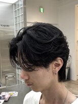 フィフスパーク(fifth PARK) 渋谷フェザーパーマfifthセンターパートメンズパーマ毛流れ色気