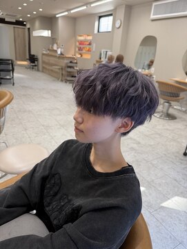 シカ 神戸三宮元町店(Cica) ラベンダー グレー ブリーチ マッシュ 三宮