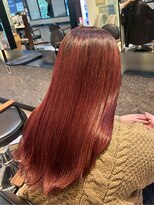 ダブル(W)&nbsp;髪質改善/カラーエステ/ロングストレート/ローズブラウン