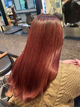 ダブル(W) 髪質改善/カラーエステ/ロングストレート/ローズブラウン