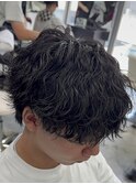 熊本メンズサロン 波巻きスパイラル シャドウパーマ
