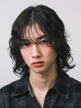 アンサー 原宿(ANSWER) メンズボブメンズミディアムパーマニュアンスパーマルーズパーマ