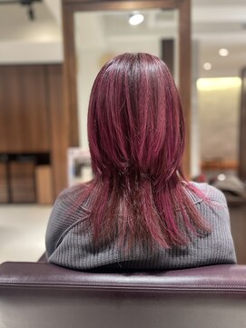 アイフィール アヴェダ 瑞江店(i feel AVEDA) 【佐々木】ハイライト+ピンクカラー