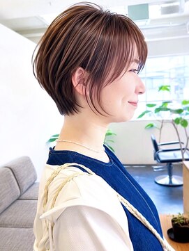 アンク(ank) ショート小顔ショート丸みショート20代30代40代ブラウンベージュ