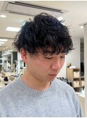 シャドウパーマメンズパーマメンズ毛流れパーマフェザーパーマ