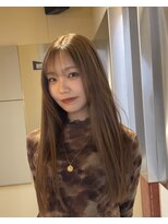 サン(SAN) ワンレンロング/透明感ベージュブラウン