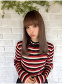 モテ可愛ミディアムロング×ストレート【ANKH CROSS 表参道】