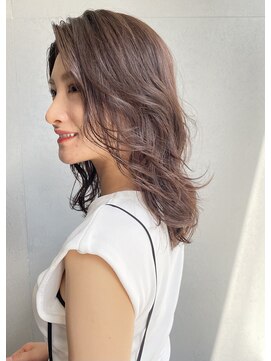 遊人セントラル(CENTRAL) ブリーチなしで柔らかグレージュカラー