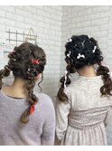 ニュアンス編み込みツインテール
