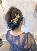 【kotone】インナーブルー＊シニヨンアレンジ
