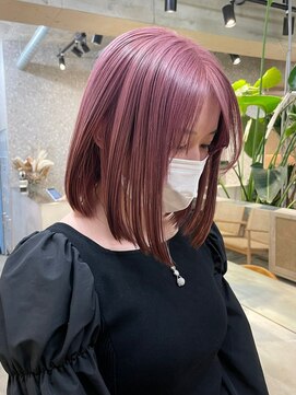 サンクプロジェクト(cinq PROJECT) ダブルカラーピンクベージュインナーカラーローライトオージュア