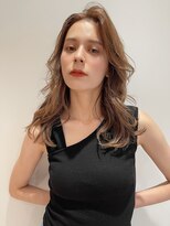 マイラ 銀座(myla)&nbsp;マチルダボブピンクベージュ斜めバングインナーグレージュくびれ