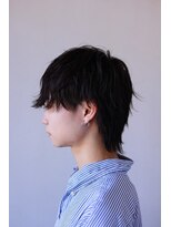 ソイクフ 四条大宮店(SOY-KUFU)&nbsp;【soy-kufu】MEN'S HAIRアッシュブラックマッシュウルフパーマ