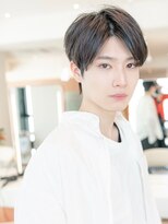 イオ 本厚木(io) かきあげバングアッシュブラックウルフ短髪モテ髪