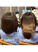 髪質改善ストレート＋ナチュラルボブ