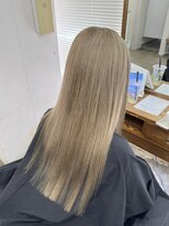 アジールヘア 北千住駅西口店(agir hair) ハイトーンアッシュベージュカラー 韓国スタイル