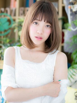 カバーヘア ブリス 上尾西口店(COVER HAIR bliss) ワンレンくすみベージュ小顔ワンカールロブc6上尾20代30代40代