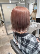 ブロッサム 保谷(Blossom) 大人可愛いピンクベージュダブルカラーくびれボブ透明感小顔