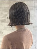 20代30代40代50代切りっぱなし韓国ボブグレーアッシュ