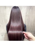 ロングヘアーバイオレット髪質改善　赤坂見附