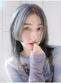 顔周りレイヤー韓国ヘア美髪ミディアムボブ_9447