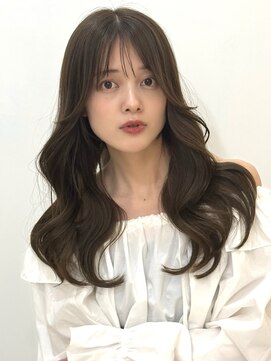 ユーフォリア 銀座(Euphoria) くびレイヤーオリーブベージュ小顔シースルーバング大人ガーリー