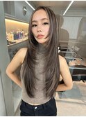 ハイライトレイヤーカットダブルカラーイルミナカラー縮毛矯正