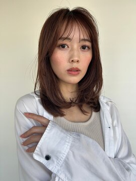 カバーヘア ブリス 上尾西口店(COVER HAIR bliss) シースルーバングミディアムレイヤーカットp1上尾20代30代40代