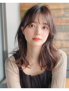 髪質改善＊シフォンベージュ　ミディアムレイヤー【grow赤羽】