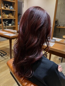 ディーセットヘアー(D-set hair) ワインレッドカラー