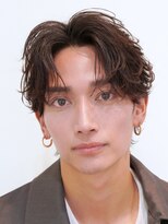 バイフィフス 原宿/表参道(by fifth)&nbsp;メンズシースルーマッシュニュアンスパーマシャドウパーマテテ風