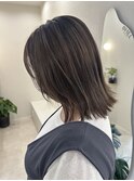 *透明感グレージュ秋カラーレイヤーカット