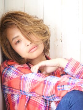 モアナ バイ バルコニー 勝どき店(MOANA by BalcoNY) ウェーブ巻き/シルキーベージュ/ショート/ミディアム