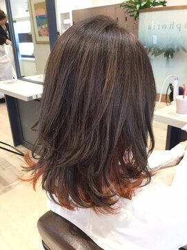 ユーフォリア 銀座本店(Euphoria) ☆お客様スタイル☆orangeインナカラー☆担当シノザキ