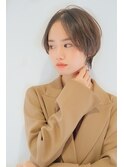 『 グレージュ × &nbsp;透け感 』センターパート丸みショート☆