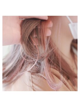 カムジーヘッド(COMEGHEAD) インナーカラー×ピンクベージュ