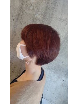 ヘアーデザイン ユーケー(Hair design Yu K) ショート×ブラウンレッド