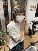 表面カラー　デザインカラー　ホワイトアッシュ　ケアブリーチ